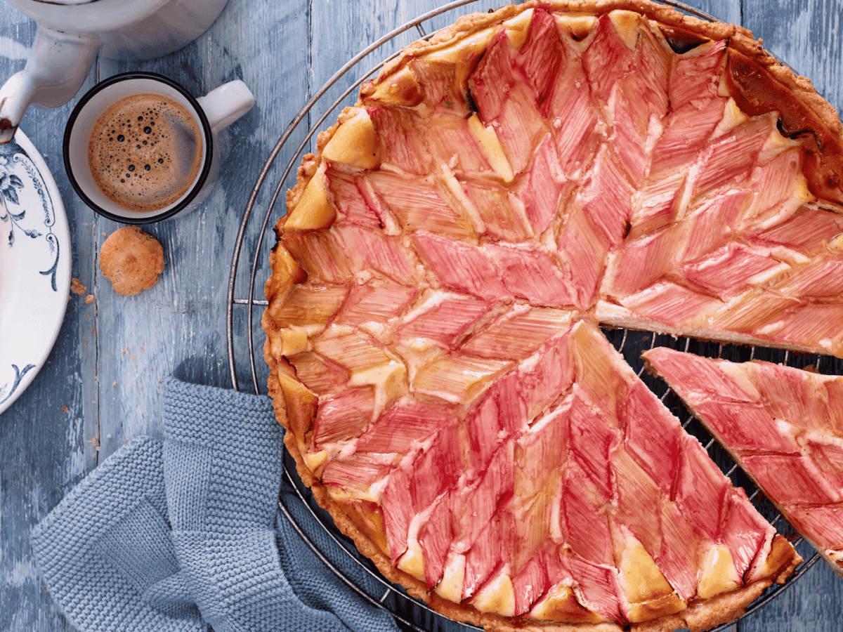Der schönste Kuchen der Saison: Rhabarber-Tarte mit Mascarpone