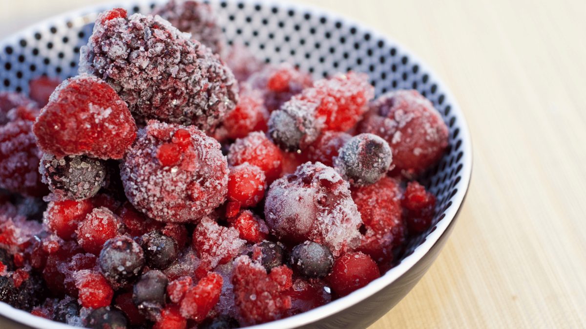 TK-Beeren in einer Schüssel.