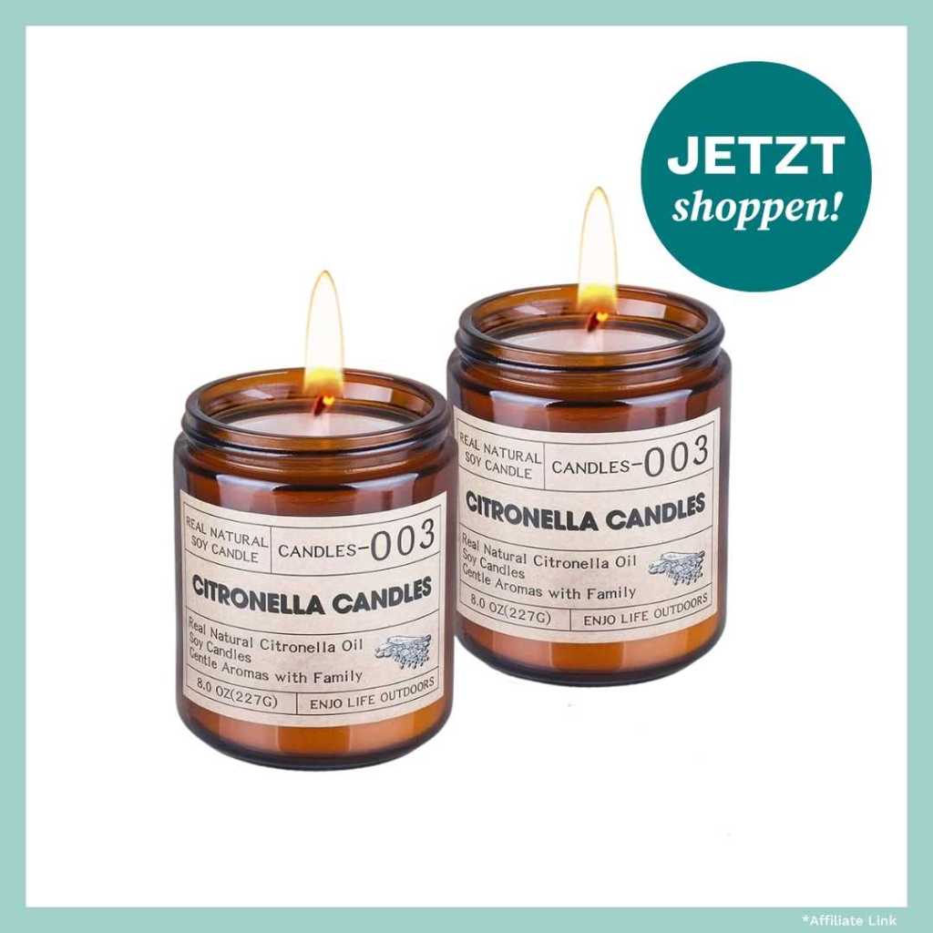 Citronella Kerze für die Terrasse