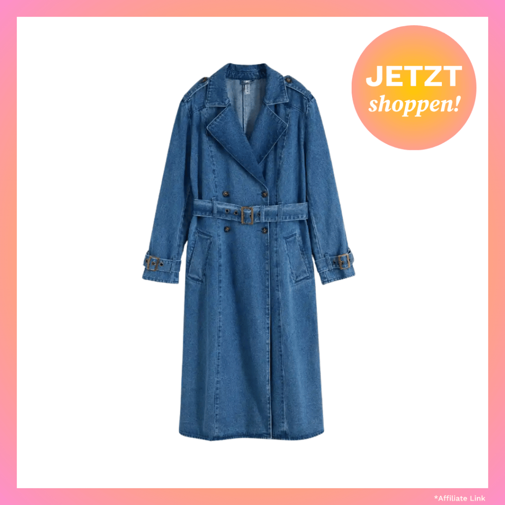 Trenchcoat aus weichen Jeansstoff mit klassischem Design