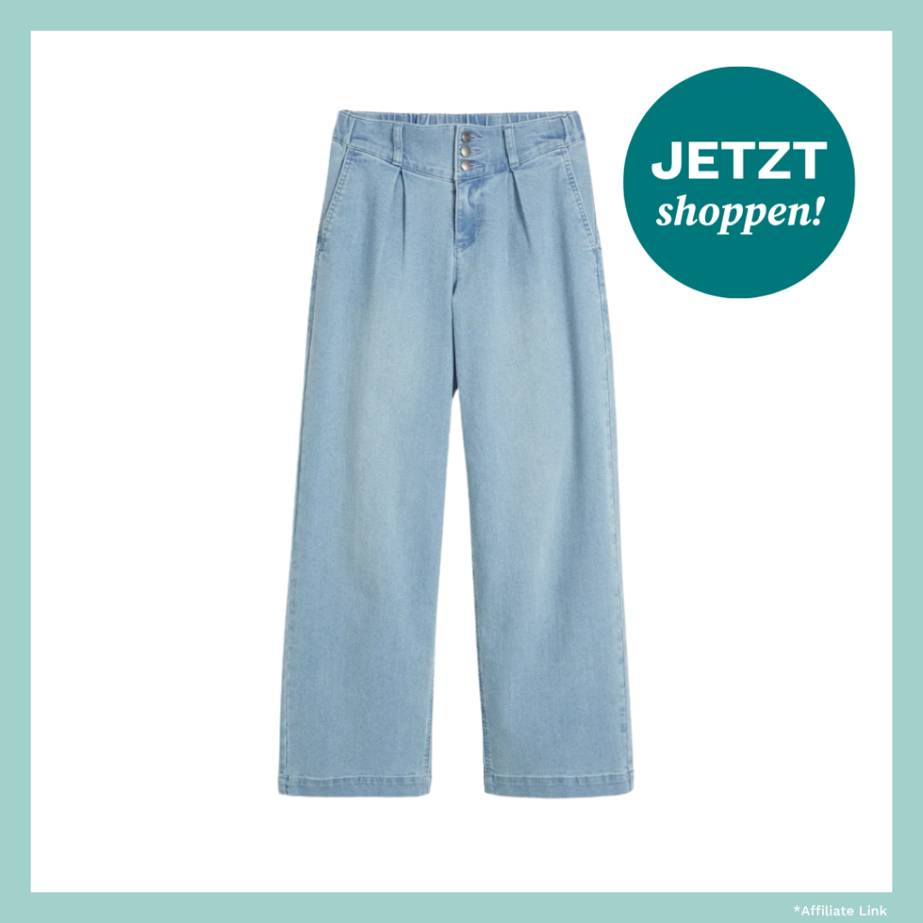 Helle Jeans mit geradem Bein.
