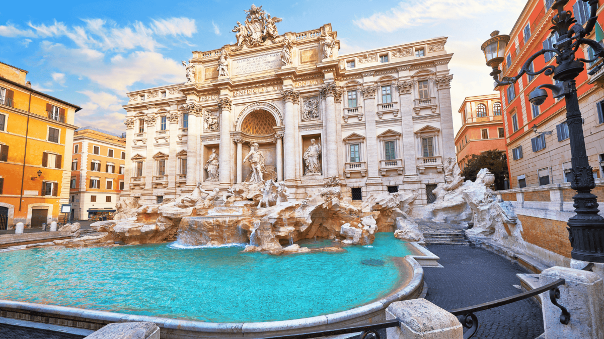 Der Trevi-Brunnen in Rom.