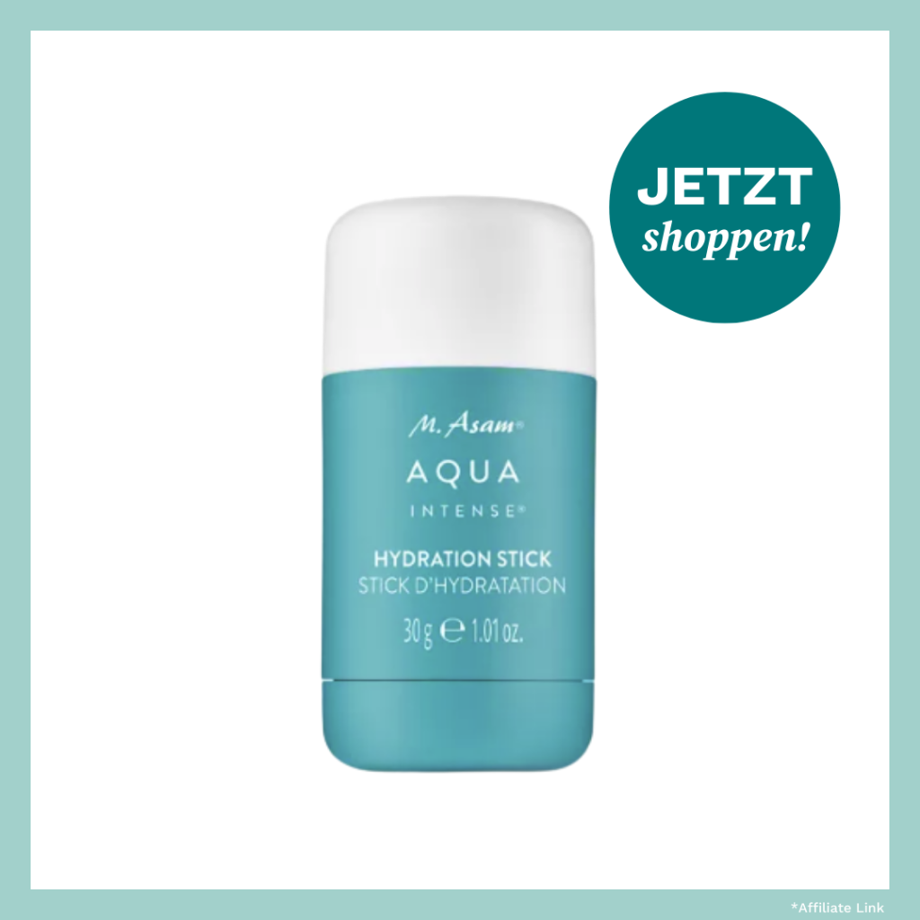 Pflegestift in meeresblauer Verpackung.