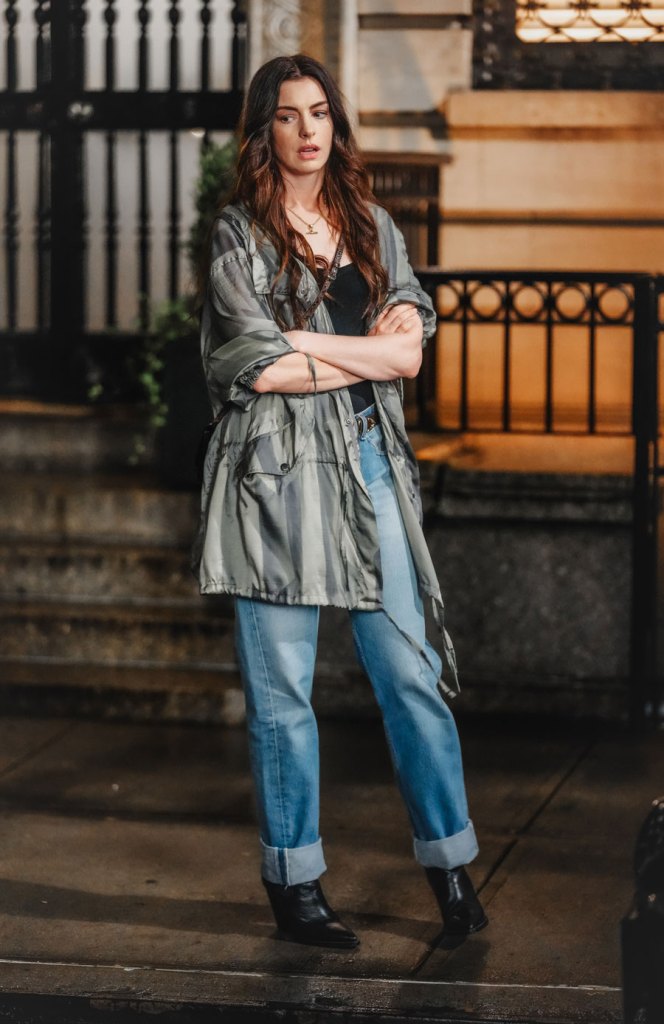 Anna Hathaway bei den Dreharbeiten zu "Der Teufel trägt Prada 2"