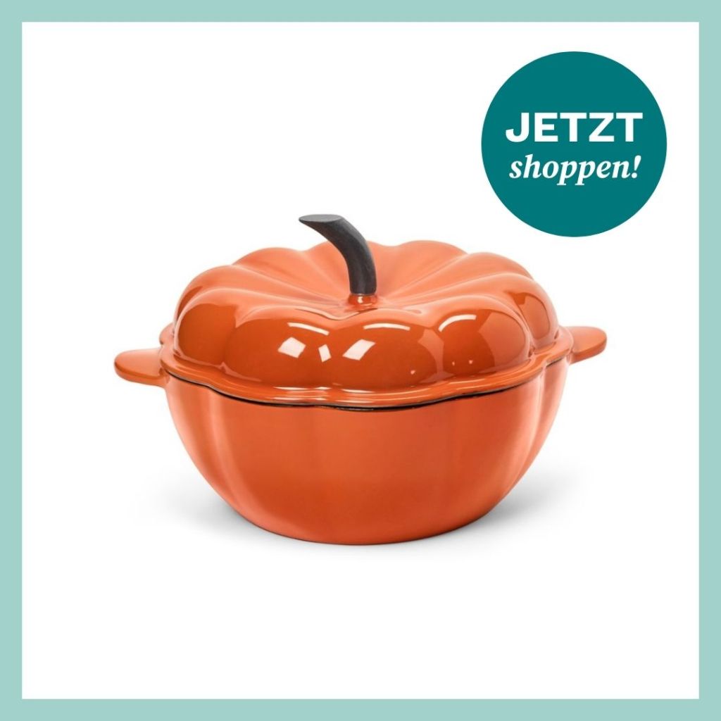 Produktbild Gusseisen-Topf in Kürbisform von Tchibo. 
