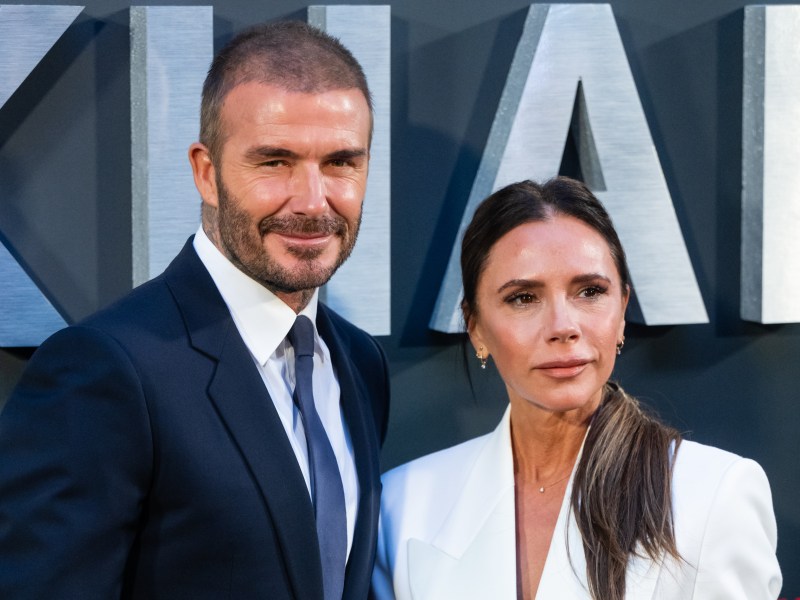 David Beckham and Victoria Beckham auf einer Netfix-Premiere