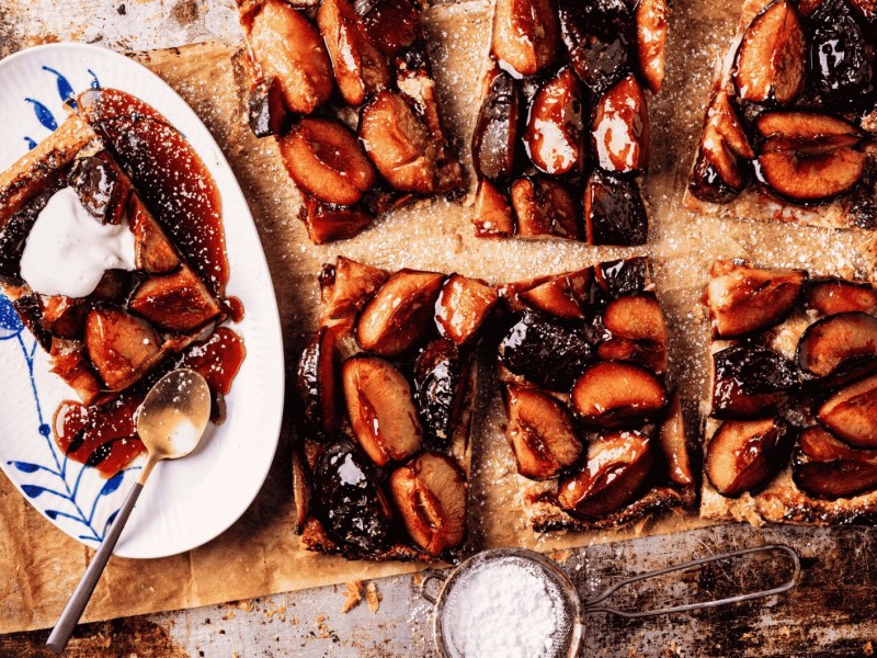 Pflaumenkuchen vom Blech, Zwetschgen Datschi