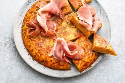 Tortilla mit Schinken