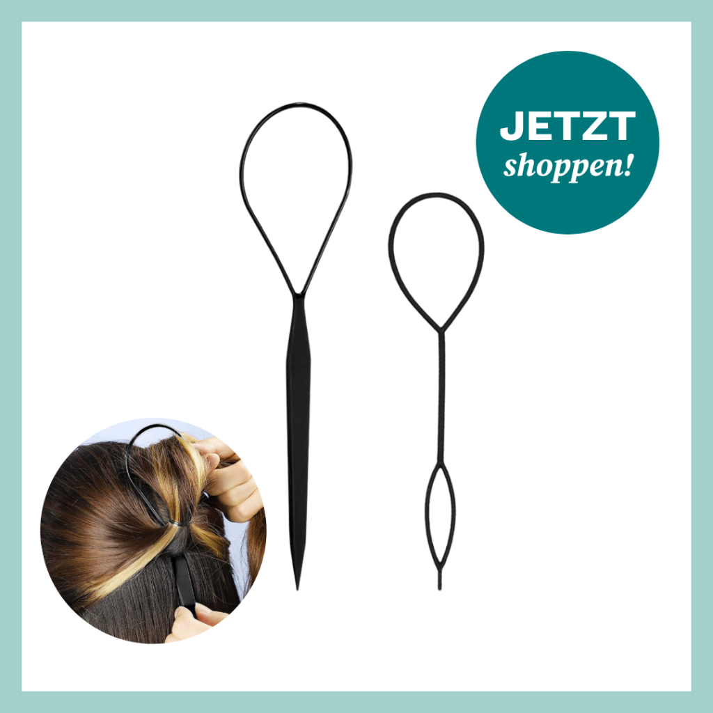 2 Styling-Helfer um einen volumin&ouml;sen Pferdeschwanz zu kreieren.