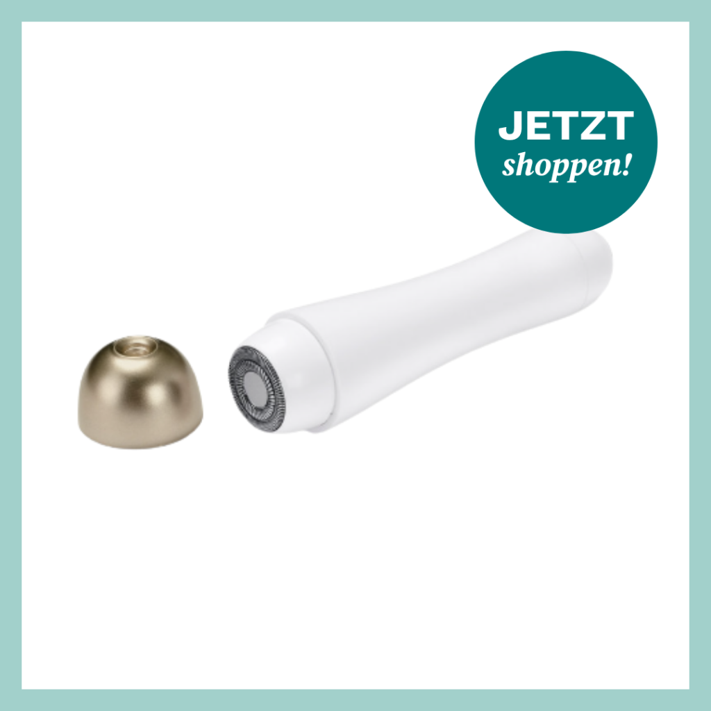 Gesichtsrasierer mit rundem Scherenkopf