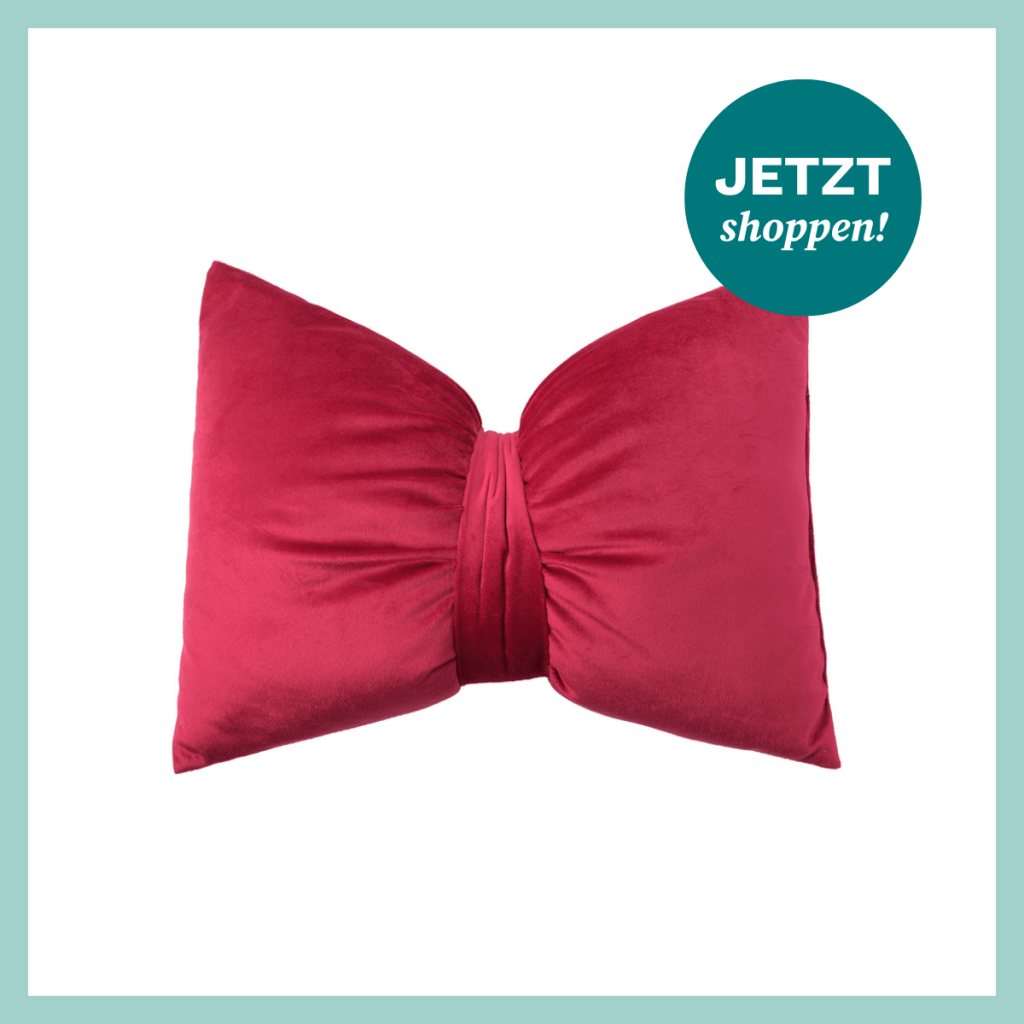 Schleifen-Kissen in rot