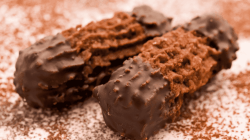 Nougatstangen-Pl&auml;tzchen mit Kakao.