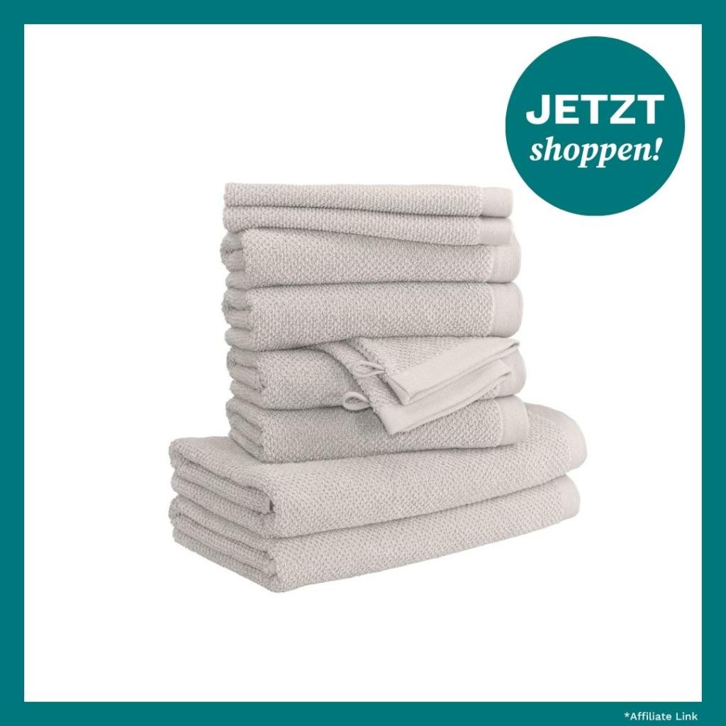 M&ouml;ve - Handtuchset Bliss 10-TLG Badem&auml;ntel & Handt&uuml;cher 1 ct
