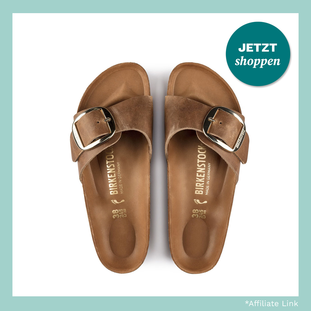 Birkenstock Modell Madrid Big Buckle in der Farbe Cognac
