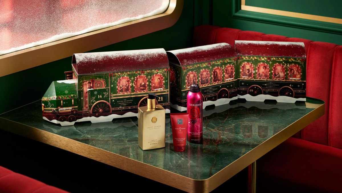 Rituals Premium Adventskalender, Zug-Aufsteller